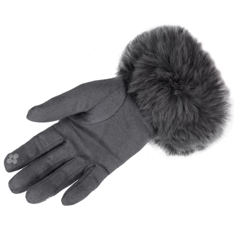 Dotykové rukavice dámské šedé
